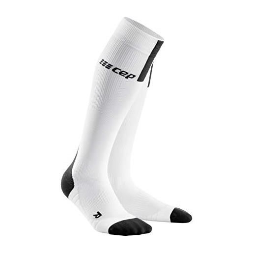 CEP - run socks 3.0 per donna | calza a compressione con gradiente di pressione preciso in bianco/grigio | taglia ii