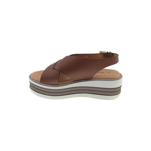 Valleverde sandalo donna 28101 in pelle cuoio una calzatura adatta per tutte le occasioni. Primavera-estate 2021. Eu 38