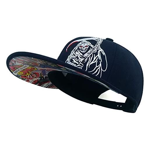 Love To amore a snapback cappelli per uomini donne moda triste reaper alien skull nero piatto bill baseball caps - - m/xl