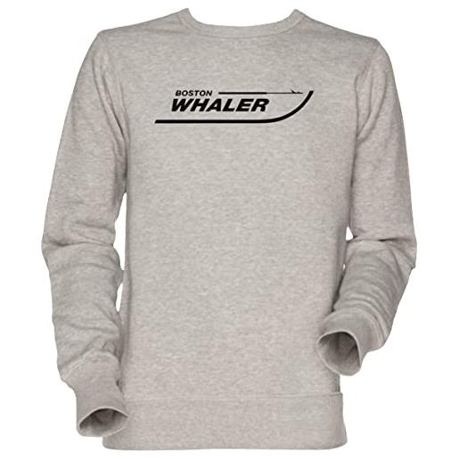 Vendax best awesome boston whaler design unisex uomo donna felpa maglione grigio men's women's jumper sweatshirt grey