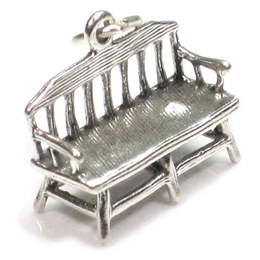 Maldon Jewellery ciondolo in argento sterling panca da giardino. 925 x 1 ciondoli love benches