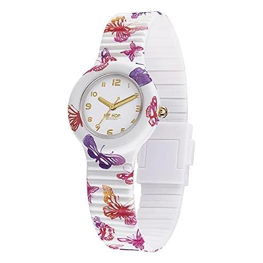 HIP HOP, collezione animals addicted, orologio donna, cinturino in silicone, cassa 32 mm, movimento al quarzo, resistente all'acqua, multicolor