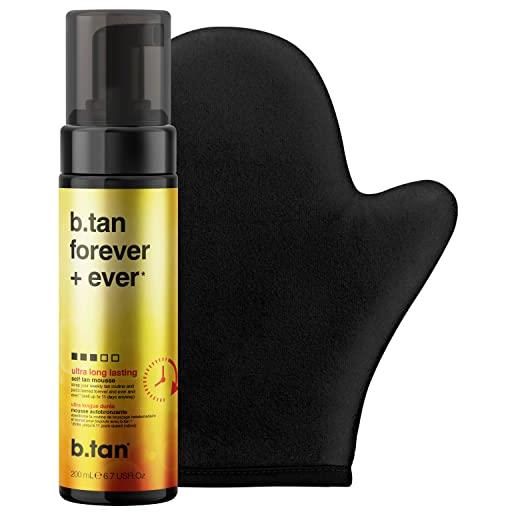 B. Tan forever + ever - kit abbronzante autoabbronzante con guanto applicatore per abbronzatura ultra lunga