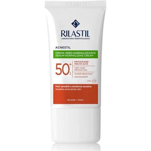 Rilastil sun system acnestil crema solare viso spf50+ per pelli acneiche 40 ml