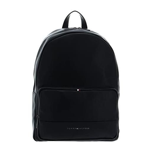 Tommy Hilfiger zaino uomo th essential backpack laptop, nero (black), taglia unica