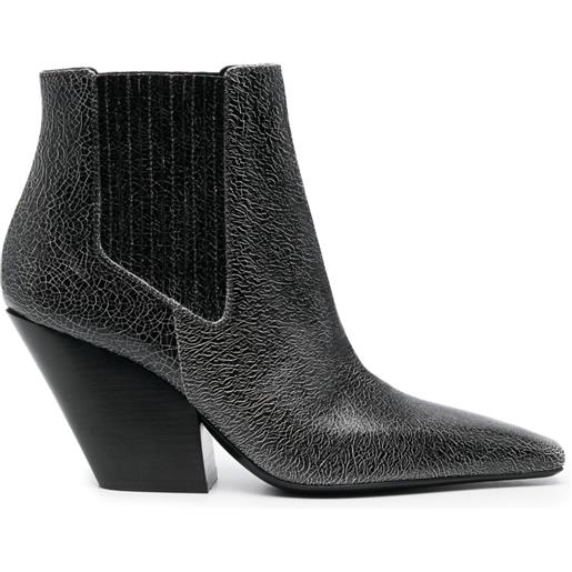 Casadei stivali anastasia in pelle 80mm - nero