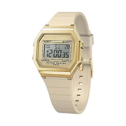 Ice-watch - ice digit retro almond skin - orologio beige da donna con cinturino in plastica - 022062 (small)