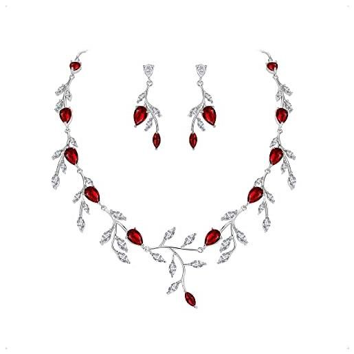 Collana Orecchini Set Gioielli Da Sposa Anello Bracciale Matrimonio Da Donna  Da 151,99 €