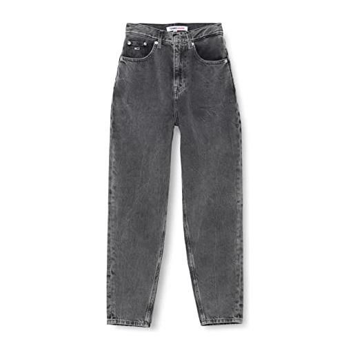 Tommy Jeans mamma jean uhr tprd df6072, pantaloni donna, denim black, 28w / 32l