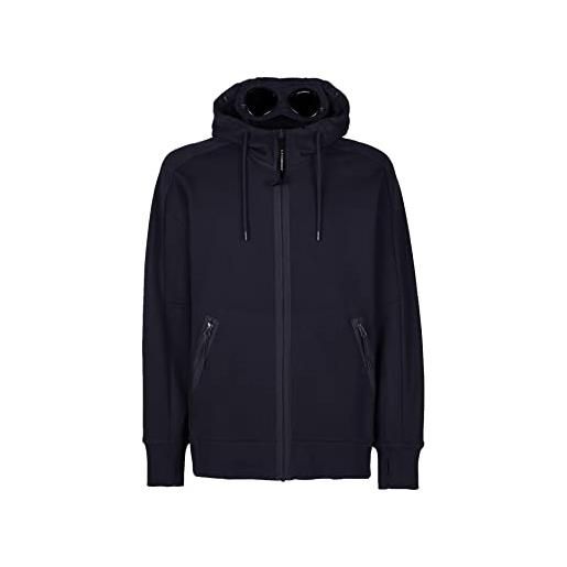 C. P. Company diagonale raised fleece goggle hoodie, nero, xxl