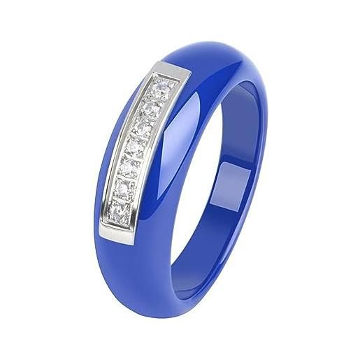 MIATCENRT anelli in ceramica di cristallo per le donne - anelli da donna in stile elegante anelli in ceramica aliena blu per la collocazione quotidiana di gioielli per feste, regalo di compleanno per fidanzat
