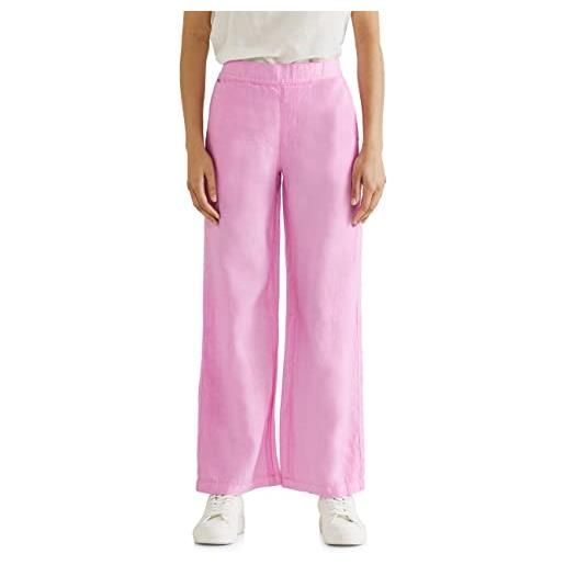 Street One a376154 pantaloni in lino wide, rosa selvatica, 36w x 32l donna