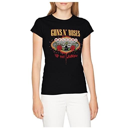 ROCKOFF guns n' roses welcome to the jungle t-shirt, nero, 42 donna