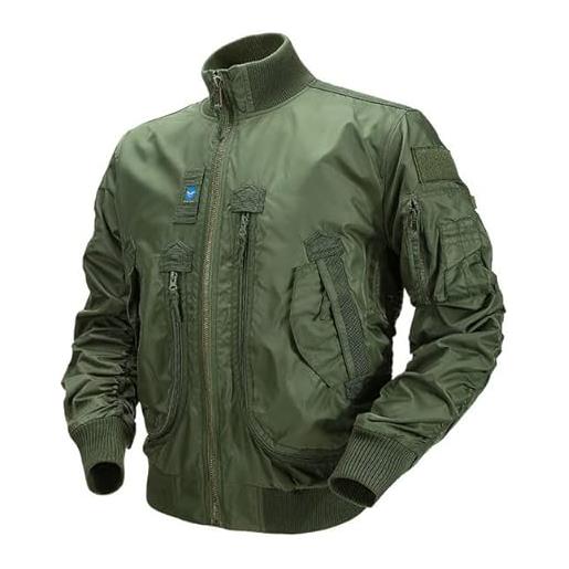 yesSMI giacca bomber uomini pilota militare giacche da baseball giacche primaverili a vento autunno di volo casual tattiche corta army green m