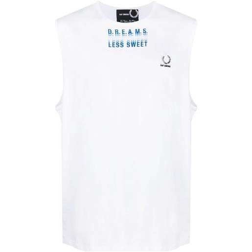 Raf Simons X Fred Perry top con stampa - bianco