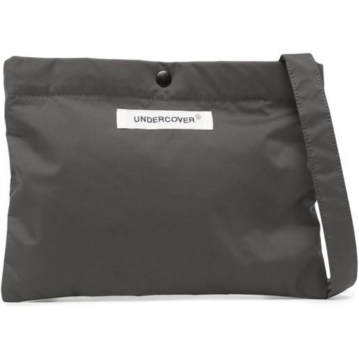 Undercover borsa a spalla con applicazione logo - grigio
