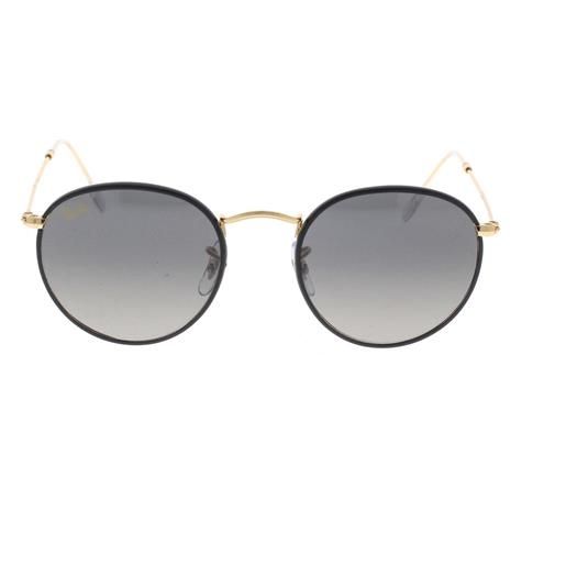 Ray-Ban occhiali da sole Ray-Ban round full color rb3447jm 919671 black on legend gold