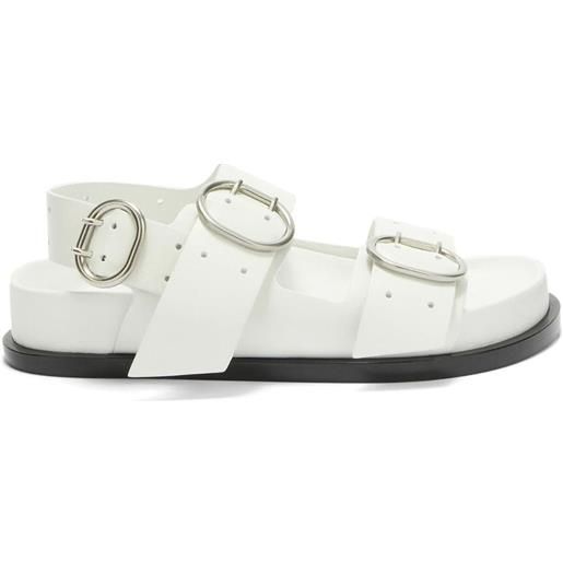Jil Sander sandali con fibbia a punta aperta - bianco