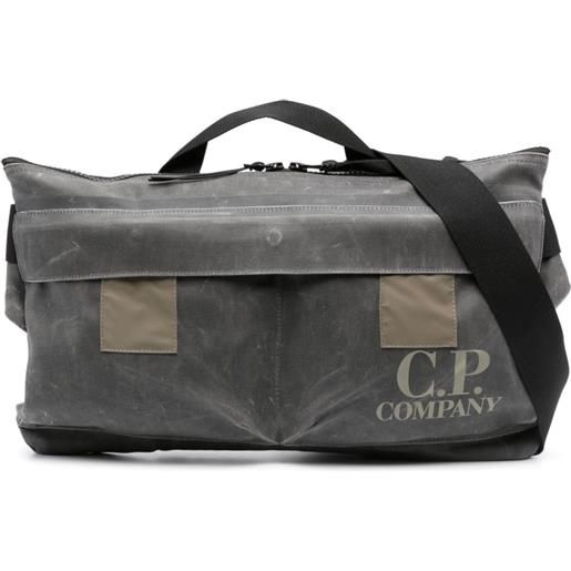 C.P. Company borsa a spalla con stampa - grigio