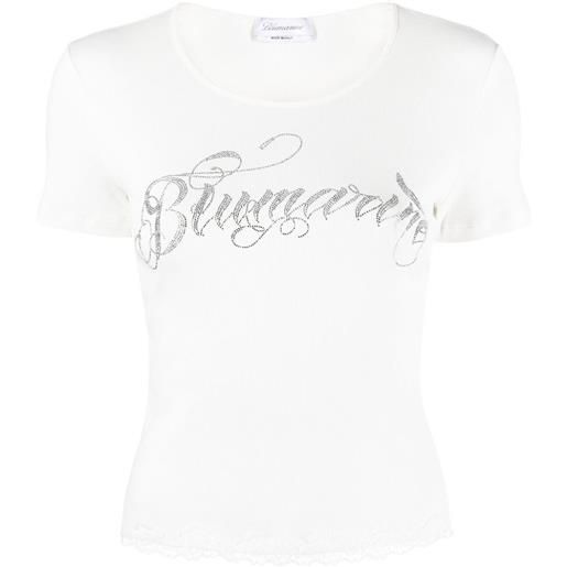 Blumarine t-shirt con logo - bianco