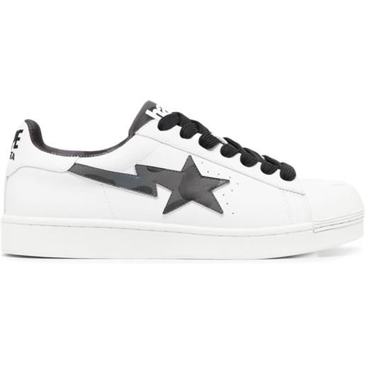 A BATHING APE® sneakers skull sta con stampa - bianco