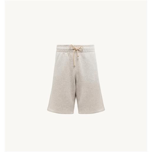 autry shorts relaxed fit in jersey di cotone garzato grigio melange