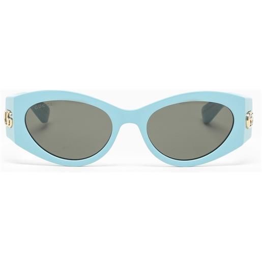 GUCCI occhiali da sole cat-eye azzurri