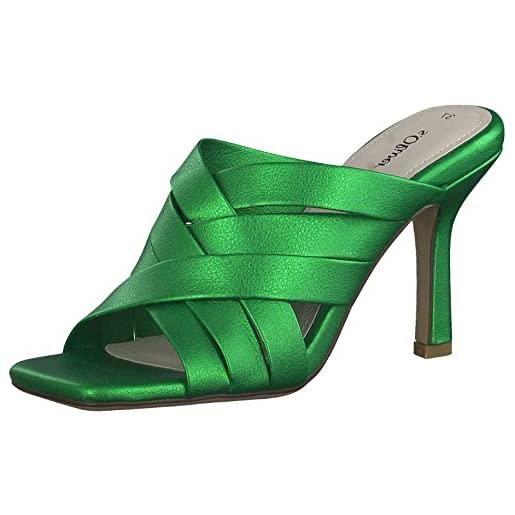 s.Oliver 5-5-27205-20, sandali con tacco donna, verde (green met), 40 eu