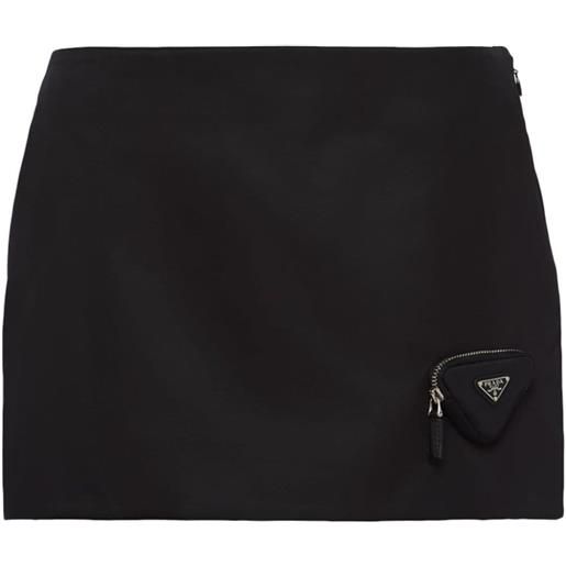 Prada minigonna con decorazione - nero
