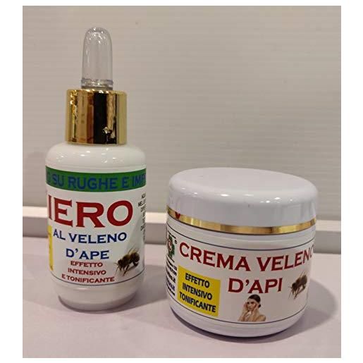 Smcosmetica trattamento antirughe siero+crema al veleno d'api, 60 ml
