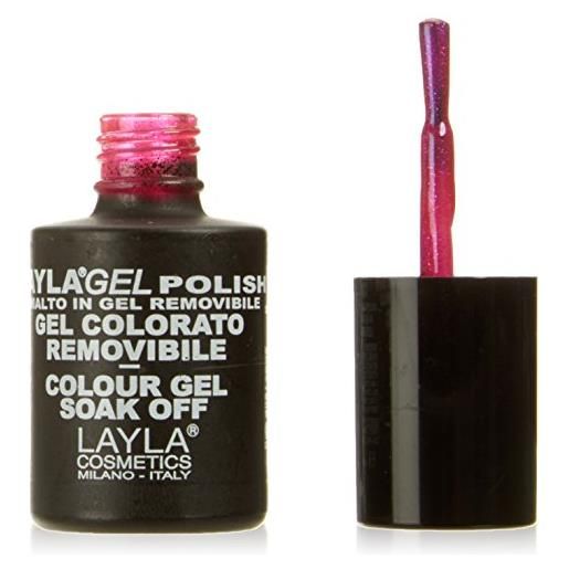 Layla cosmetics laylagel polish smalto semipermanente per unghie con lampada uv, 1 confezione da 10 ml, tonalità i love my doll