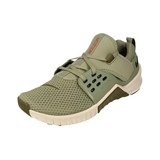 Nike free metcon 2, scarpe da ginnastica uomo, jade stone/black/medium olive, 46 eu