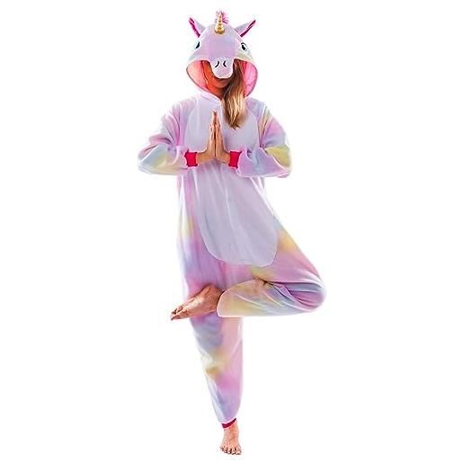 Spooktacular Creations unicorn tutina costume pigiama adulto (piccolo)