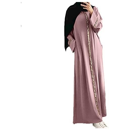 each women abito da donna arabo saudita con paillettes gonna lunga musulmana marocchino thobe