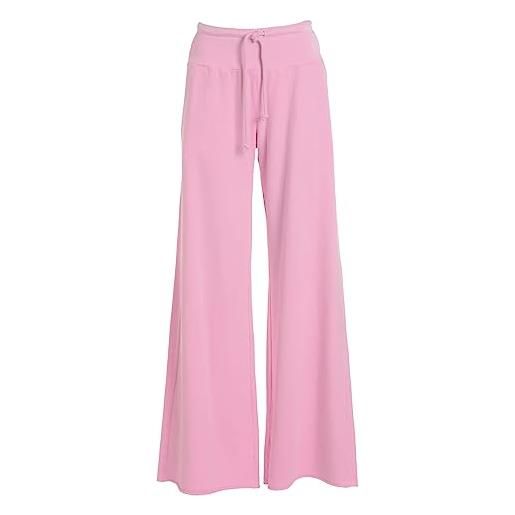 DEHA - pantalone eco-wear comfort wide leg pants in cotone, rosa (s)