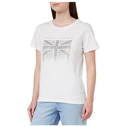 Pepe Jeans allie, t-shirt donna, bianco (white), m