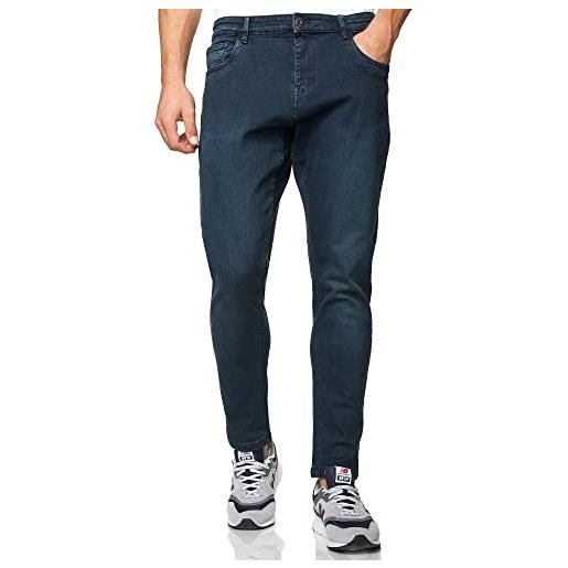 Indicode uomini daddy jeans pants | pantaloni jeans in 98% cotone dark night 36/34