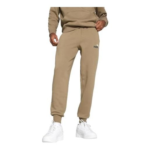 PUMA pantaloni ess+ 2 col logo fl cl lavorati a maglia, cioccolato, s uomo