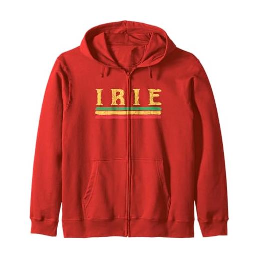 Irie . irie rastafari rasta reggae giamaica felpa con cappuccio