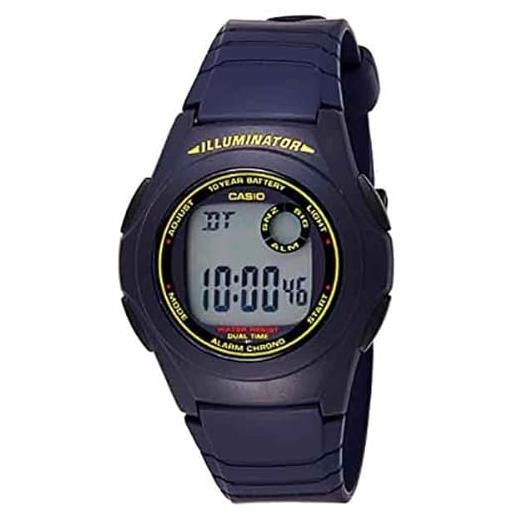 SMIORAS orologio da polso casio f-200w-2bdf digitale da uomo, colore blu, blu, mediano, striscia