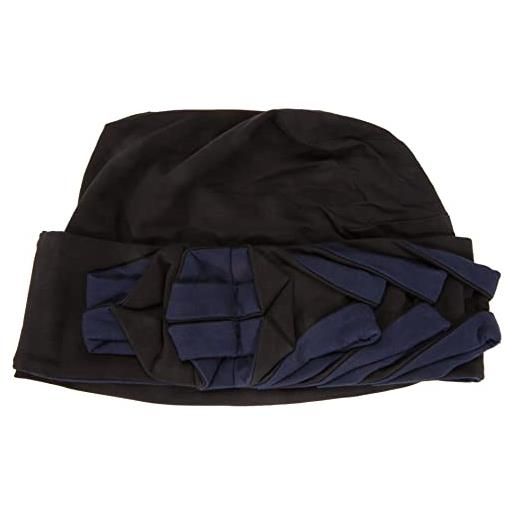 Christine headwear nava turbante fascia per la testa, nero e blu, taglia unica donna