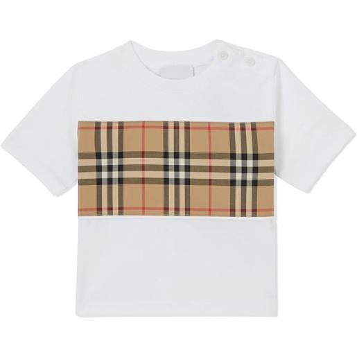 BURBERRY KIDS t-shirt con inserto in vintage check