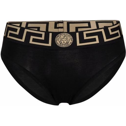 VERSACE INTIMO: Perizoma in cotone stretch con Greca jacquard