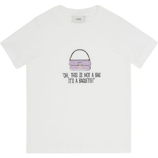 FENDI KIDS t-shirt con ricamo