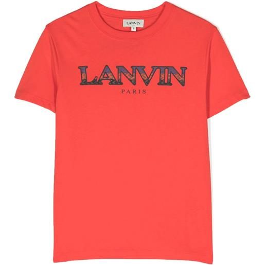 LANVIN KIDS t-shirt curb con ricamo