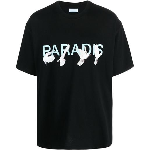 3PARADIS t-shirt paradis con stampa - nero