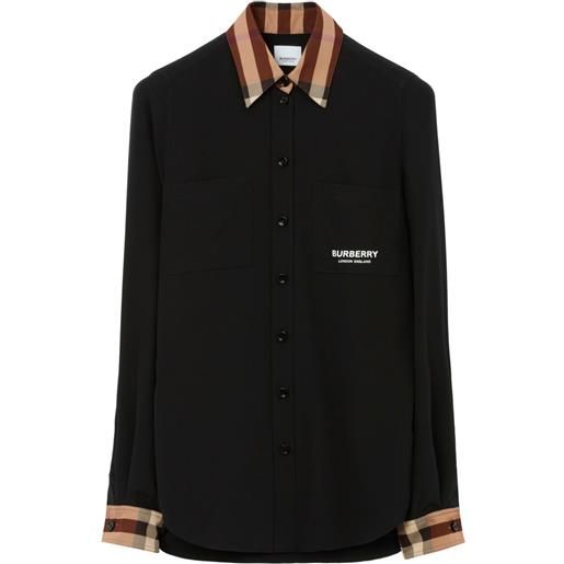 Burberry camicia con stampa - nero