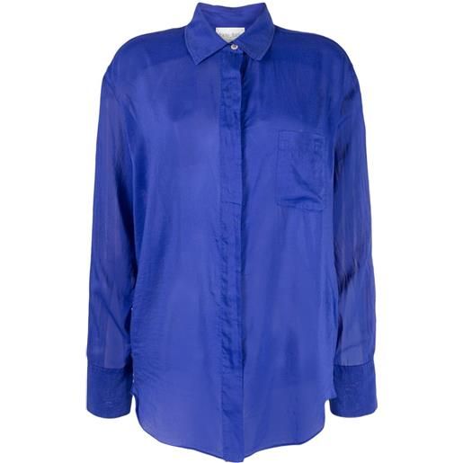 Forte Forte camicia semi trasparente - blu