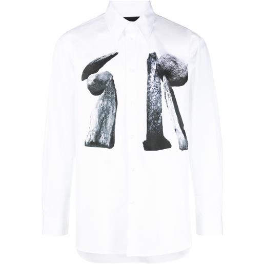 Simone Rocha camicia con stampa easy - bianco
