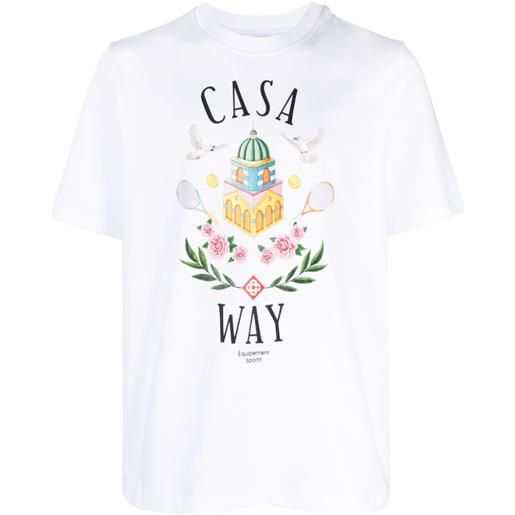 Casablanca t-shirt casa way - bianco